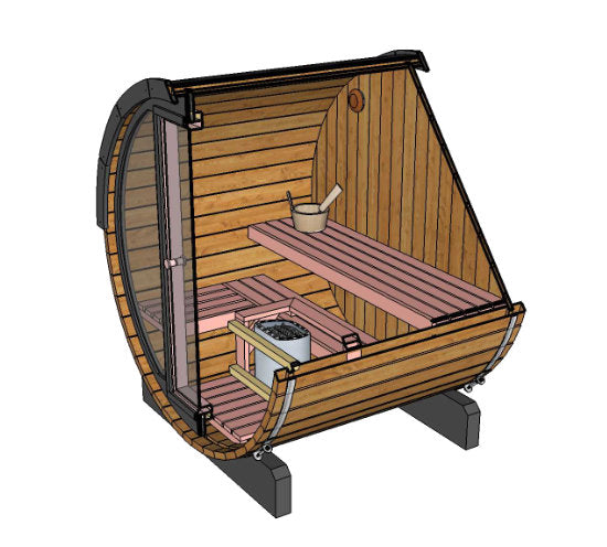 Petite 150 Buitensauna - Finesse Wellness BV