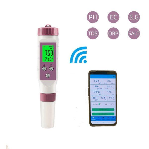 7-in-1 Bluetooth Watertester: Meet pH, TDS, EC, ORP en meer met Bluetooth - Finesse Wellness BV