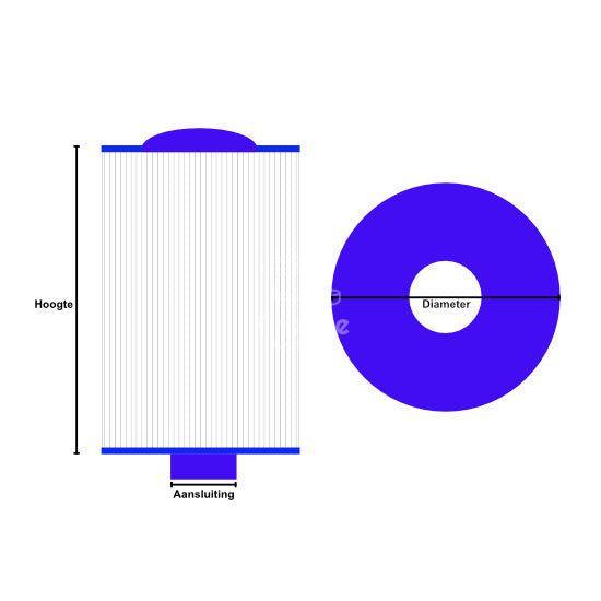 FinesseSpa FS100 Spa Filter - 210 × 150 - Antibacterieel - Filter Klein - Finesse Wellness BV
