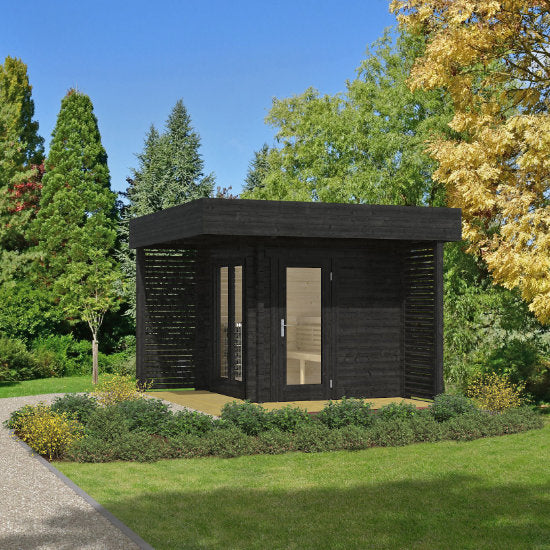 Vinstra Log Sauna: Sfeervolle Finse Sauna met Overkapping - Finesse Wellness BV