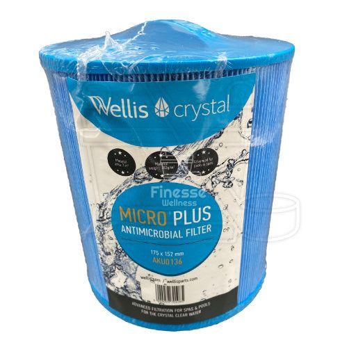 Wellis AKU0136 Spa Filter - 175 × 152 - Wellis Antimicrobial blue (fine Thread) - Finesse Wellness BV