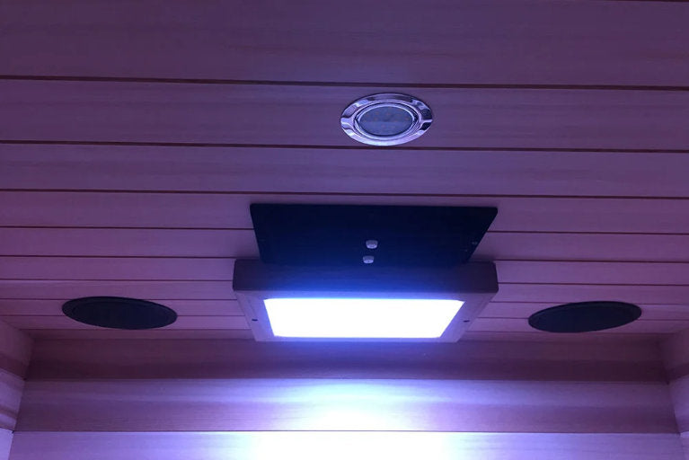 FS 160 Deluxe Hoekmodel Cerderhouten Infrarood Sauna met glasdeur - Finesse Wellness BV