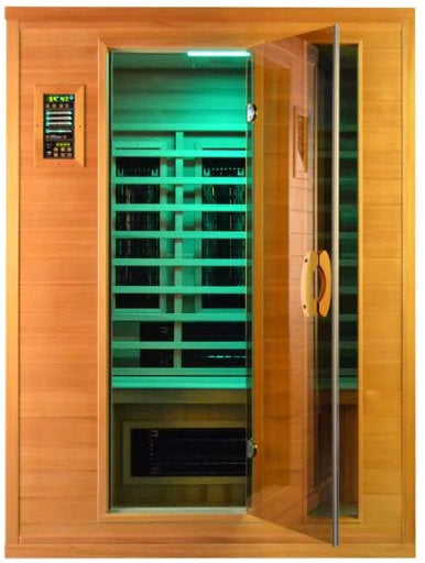 FS 140 Deluxe Cerderhouten Infrarood Sauna met glasdeur - Finesse Wellness BV