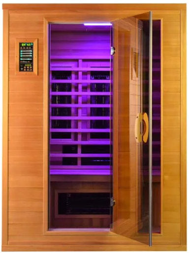 FS 140 Deluxe Cerderhouten Infrarood Sauna met glasdeur - Finesse Wellness BV