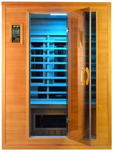 FS 140 Deluxe Cerderhouten Infrarood Sauna met glasdeur - Finesse Wellness BV