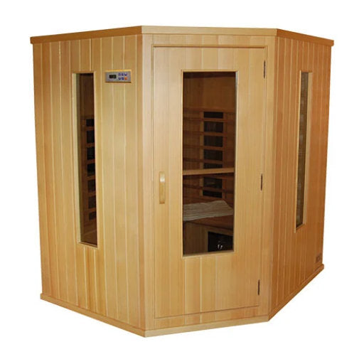FS 160 Deluxe Hoekmodel Cerderhouten Infrarood Sauna - Finesse Wellness BV