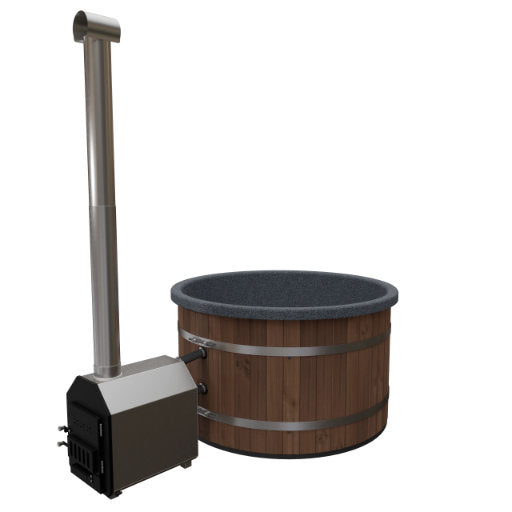 Houtgestookt Hottub FS Kotka 6-8p met externe kachel - Finesse Wellness BV